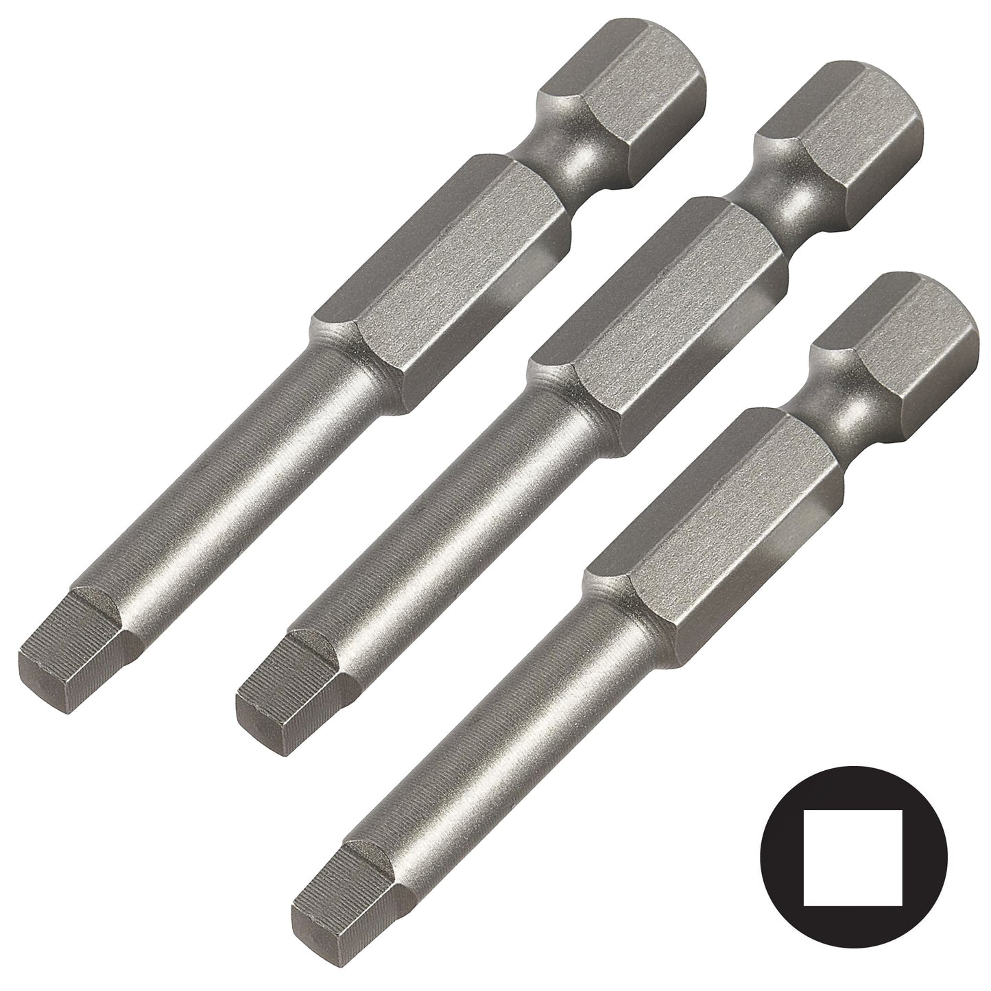 Trend Snappy Square Drive No 3 50mm Driver Bits 3 Pack SNAP/SQ/3 Head