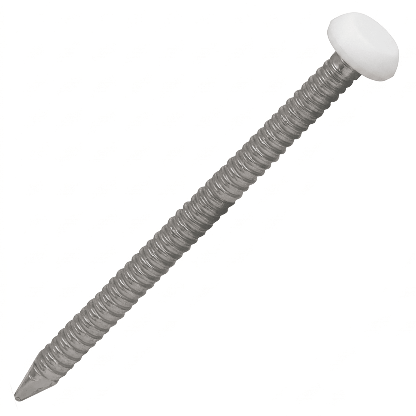 White UPVC Polytop Stainless Steel Soffit Cladding Fixing Pins - 250 Pack 40mm