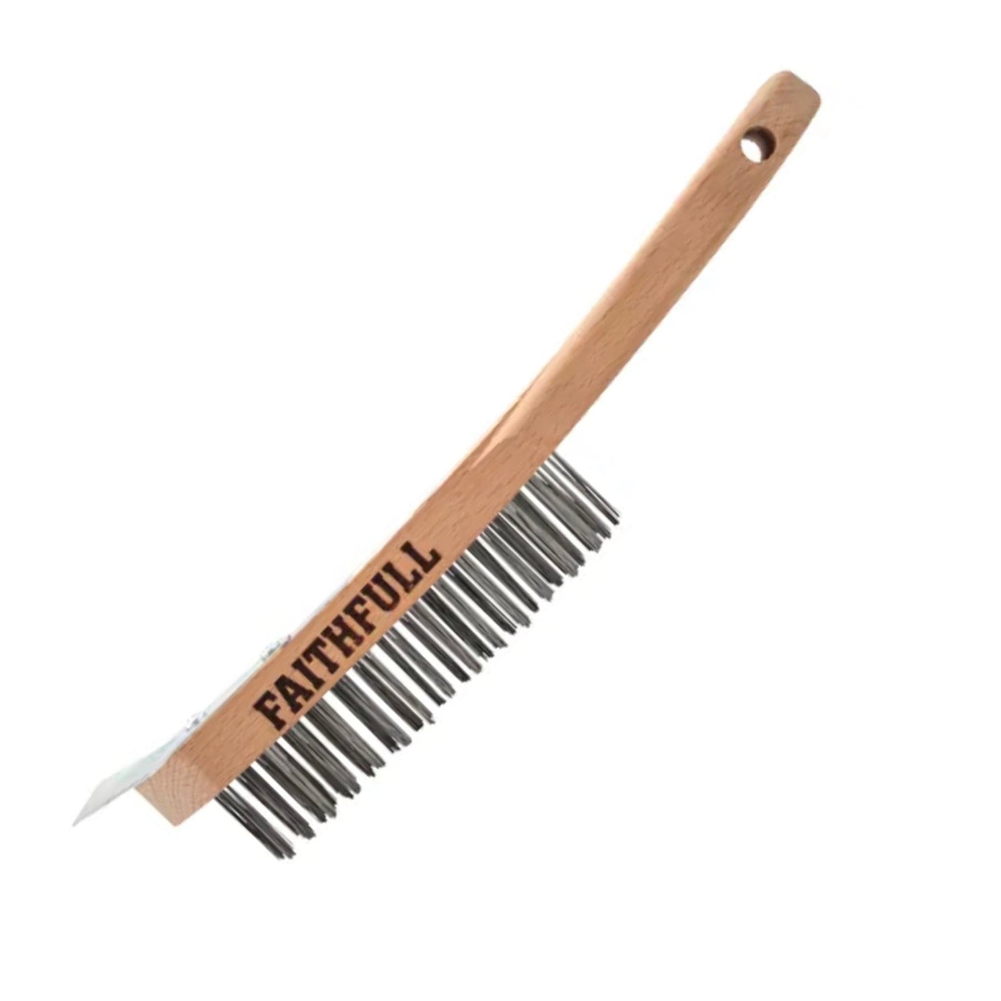 Wire Brush With Scraper 4 Row