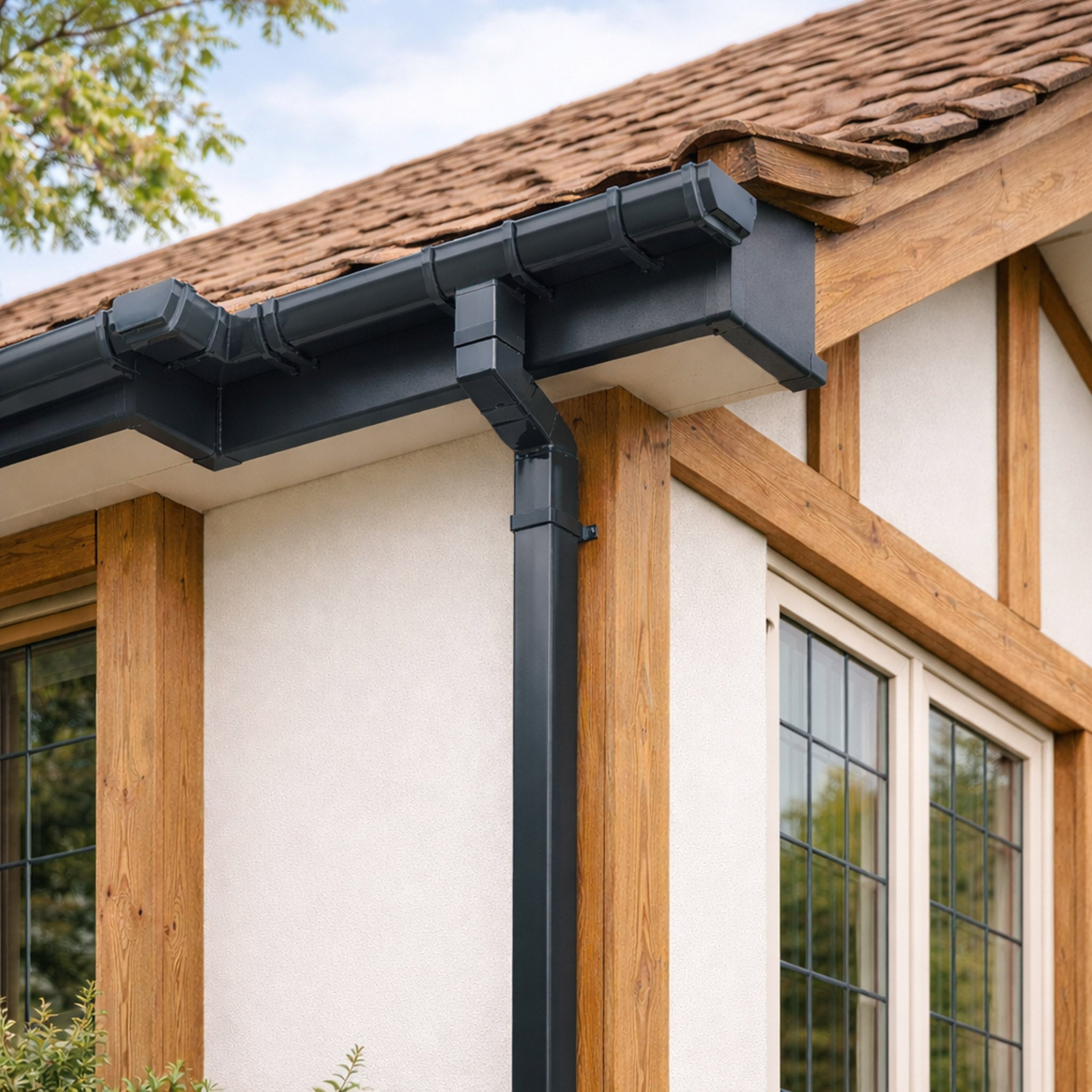 Anthracite Square Gutter and Downpipes – Transtools Online