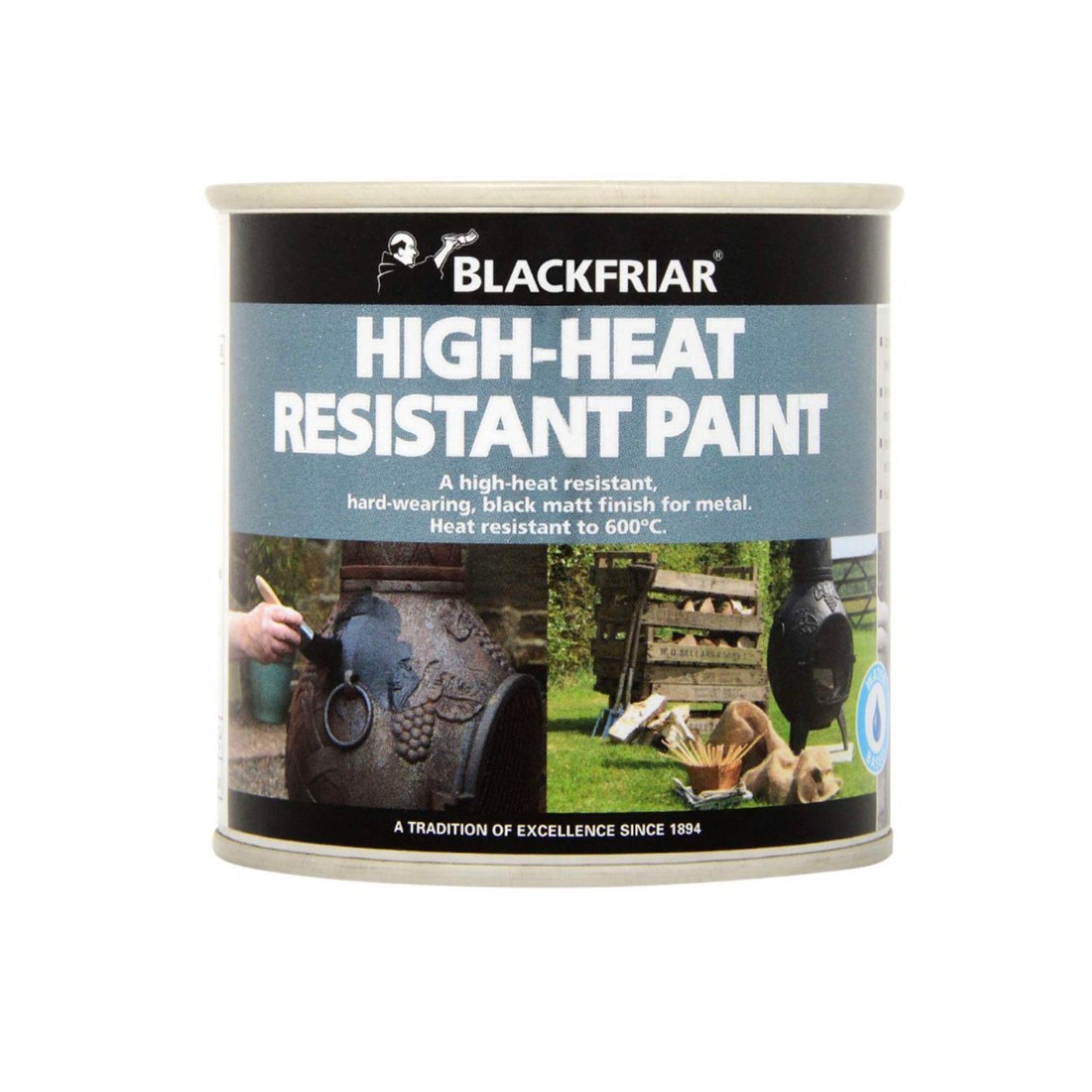 Blackfriar High-Heat Resistant Paint Matt Black 250ml