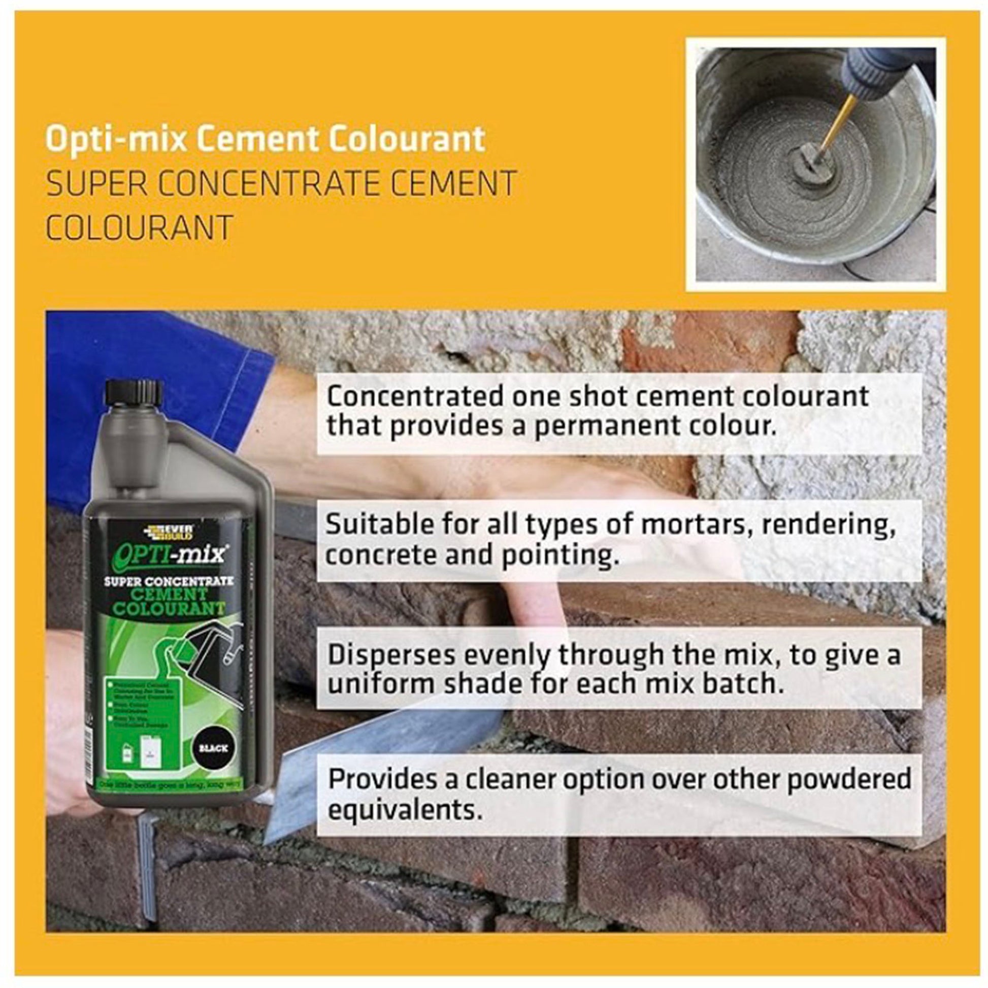 Everbuild Opti-Mix Cement Colourant Black