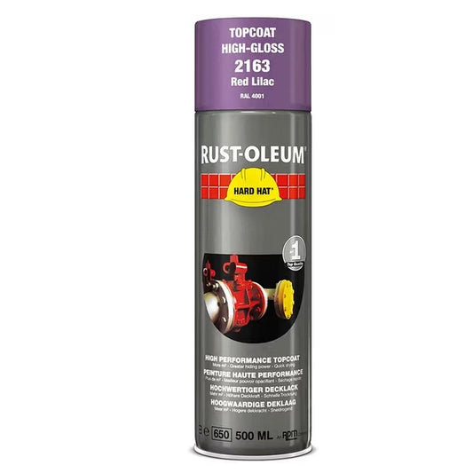 Rust-Oleum Hard Hat Top Coat Spray Red Lilac RAL4001 - 500ml
