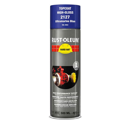 Rust-Oleum Hard Hat Top Coat Spray Paint - Ultramarine Blue