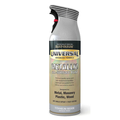 Rust-Oleum Universal Spray Paint Titanium Silver Metallic