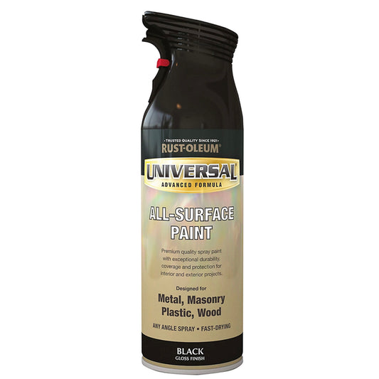 Rust-Oleum Universal Spray Paint Black Gloss - 400ml