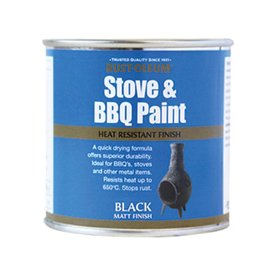 Rust-Oleum Stove and BBQ Heat Resistant Paint Black - 250ml