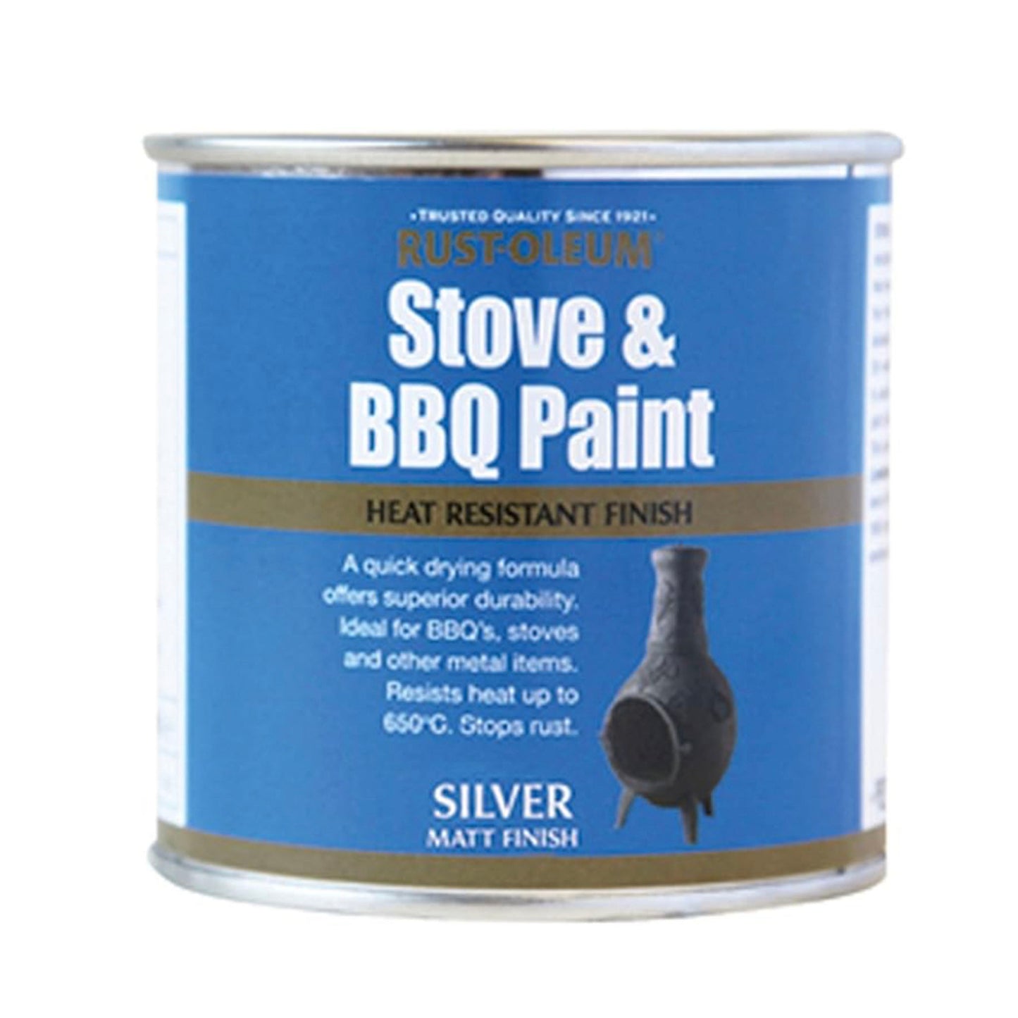 Rust-Oleum Stove and BBQ Heat Resistant Paint Silver - 250ml