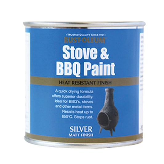 Rust-Oleum Stove and BBQ Heat Resistant Paint Silver - 250ml