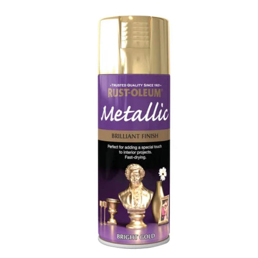 Rust-Oleum Metallic Bright Gold Spray Paint - 400ml