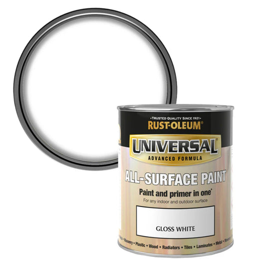 Rust-Oleum Universal All Surface Paint Gloss White - 750ml