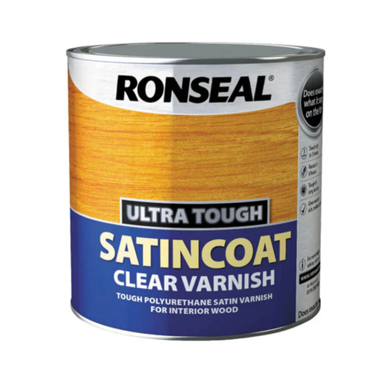 Ronseal Ultra Tough Satin Coat Clear Varnish - 2.5 Litre