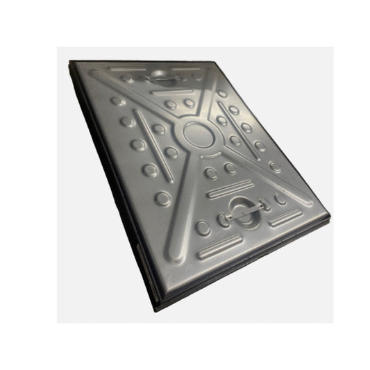 Underground Galvanised Pedestrian Manhole Drain Cover and Frame - 24in x 18in