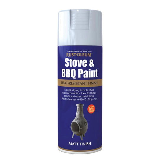 Rust-Oleum Stove and BBQ Heat Resistant Spray Paint Silver - 400ml