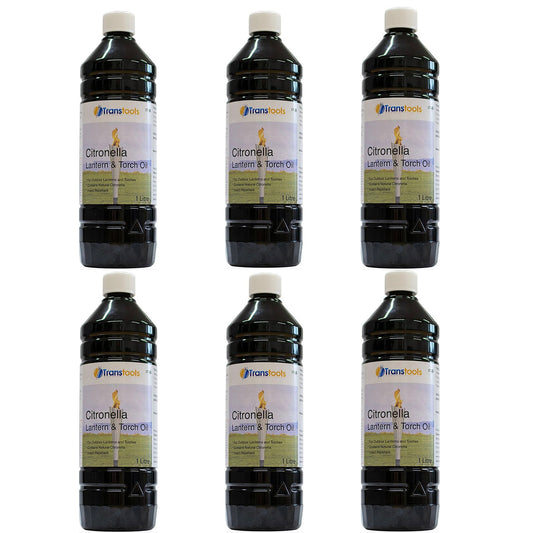 Transtools Citronella Lamp Oil 1 Litre - 6 Pack