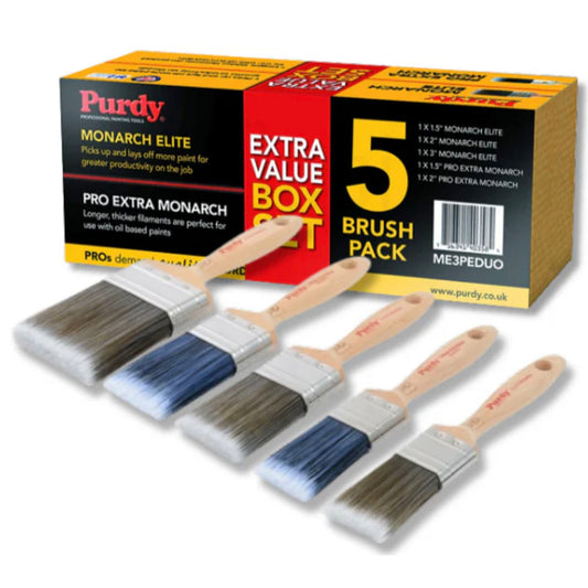 Purdy Monarch Elite and Pro-Extra Monarch Brush Set - 5 Piece