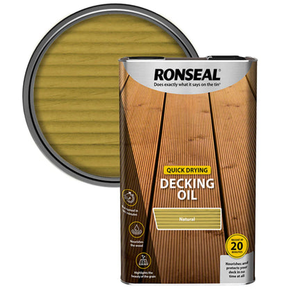 Ronseal Quick Drying Decking Oil - 5 litre