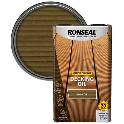Ronseal Quick Drying Decking Oil - 5 litre