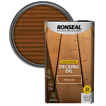Ronseal Quick Drying Decking Oil - 5 litre