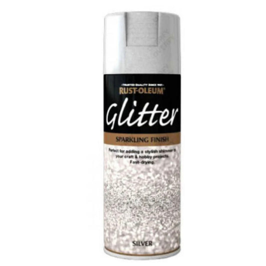 Rust-Oleum Ultra Shimmer Silver Glitter Spray Paint - 400ml