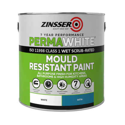Zinsser Perma-White Interior Paint Satin 2.5 Litre