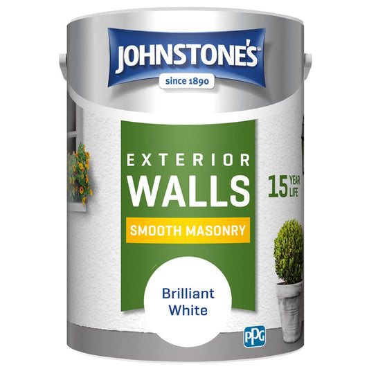 Johnstones Exterior Walls Smooth Masonry Paint - Brilliant White