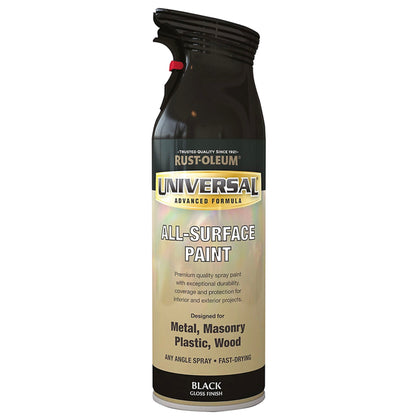Rust-Oleum Universal Spray Paint Black Gloss