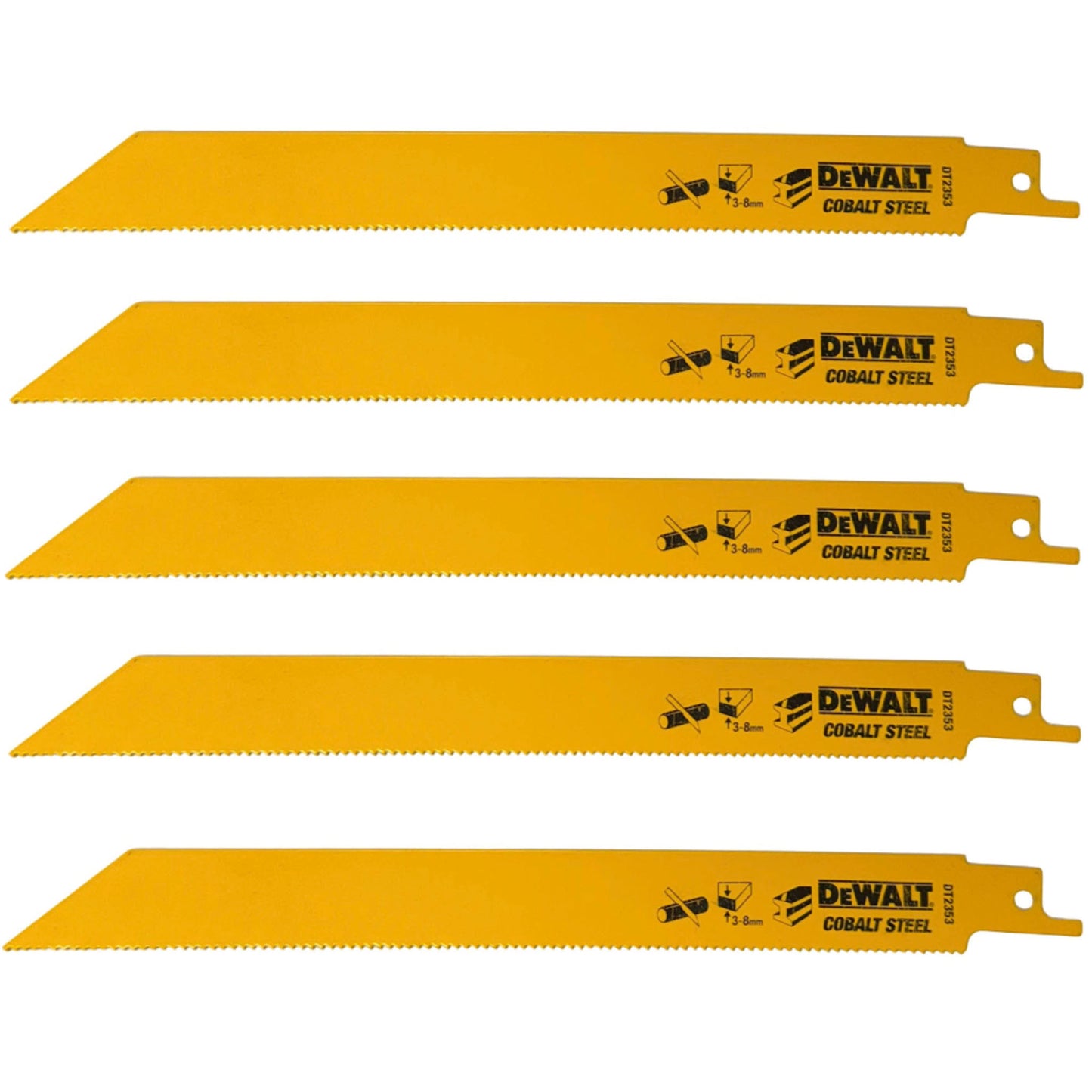 Dewalt Cobalt Steel Reciprocating Saw Blades 152mm - 5 Pack