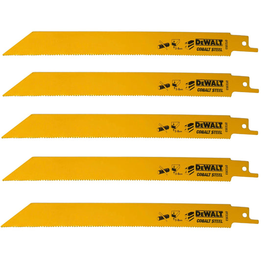 Dewalt Cobalt Steel Reciprocating Saw Blades 152mm - 5 Pack