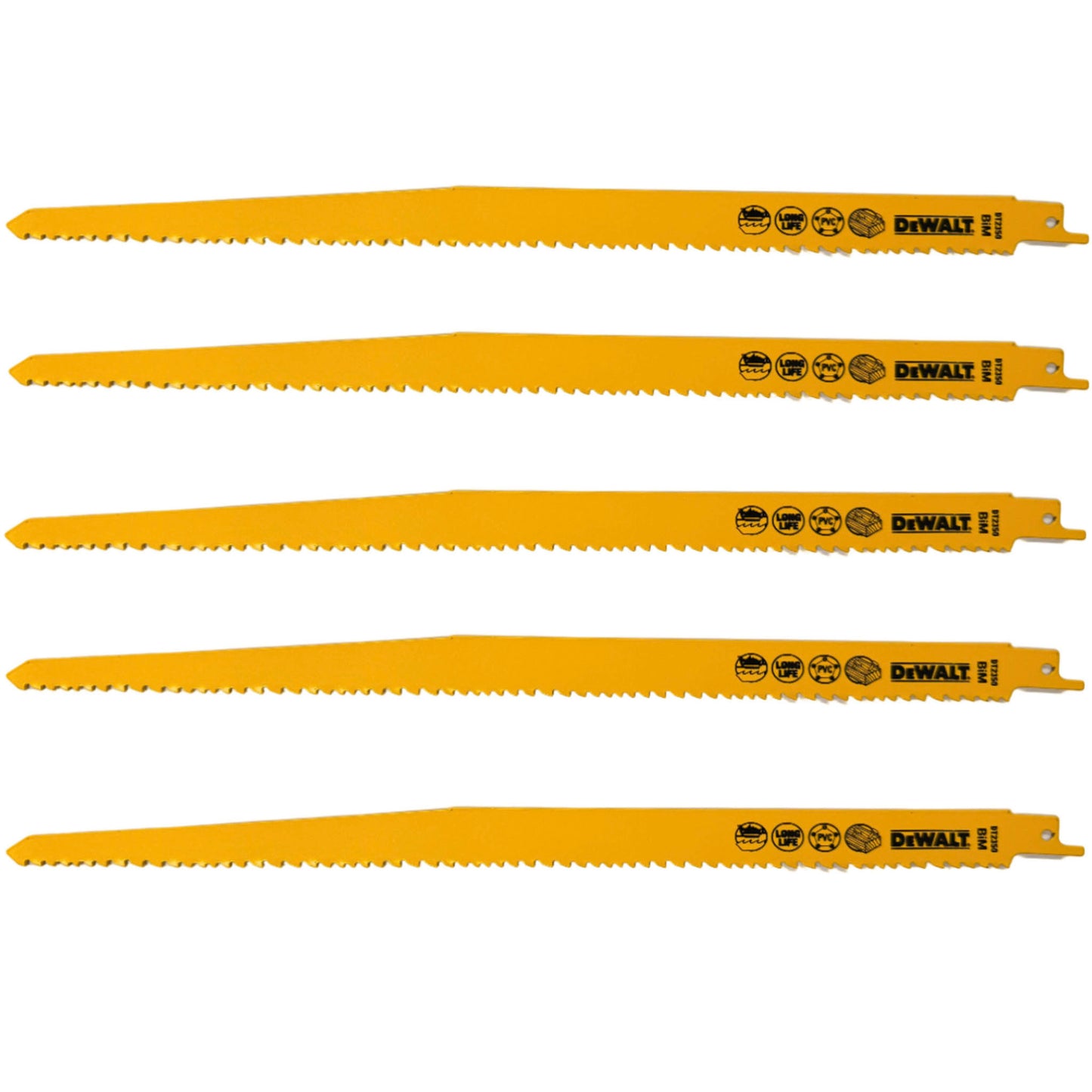 Dewalt Reciprocating Saw Blades 305mm- 5 Pack