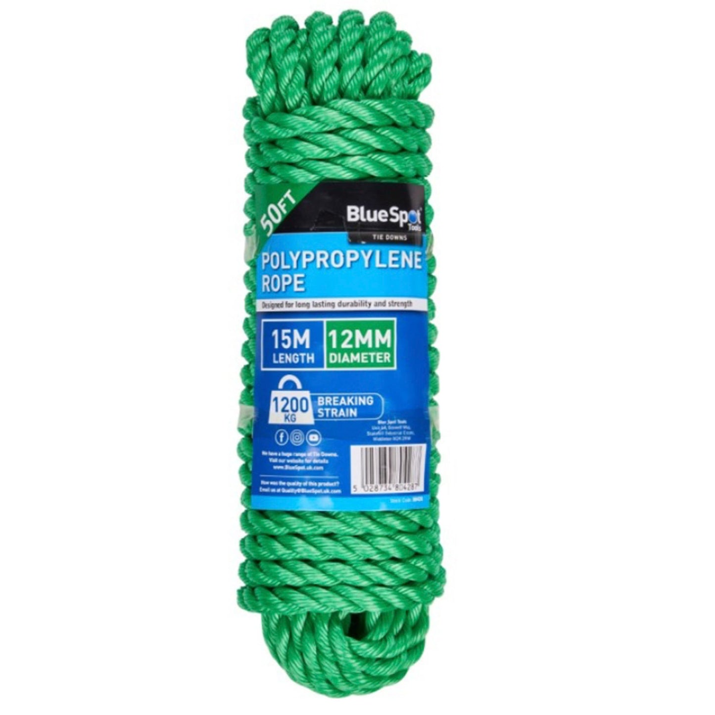 Blue Spot Polypropelene Rope 12mm - 15 Metre