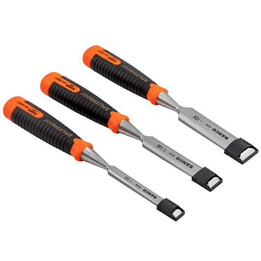 Bahco Splitproof Wood Chisel Set - 3 Piece 12mm 18mm and 25mm