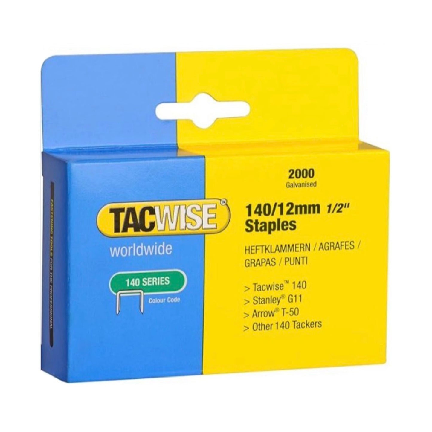 Tacwise Type 140 Series Staples 12mm 2000 Pack