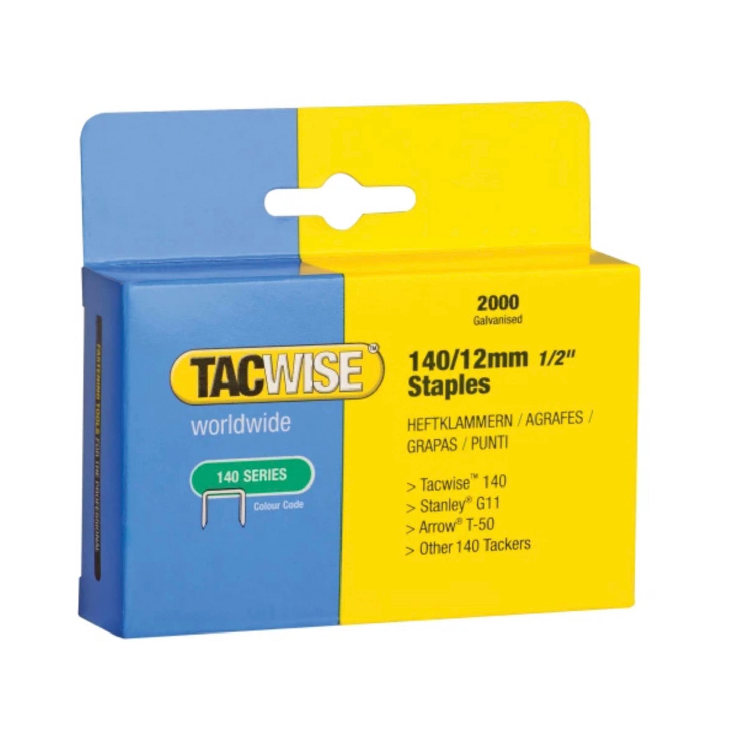 Tacwise Type 140 Series Staples 12mm - 2000 Box