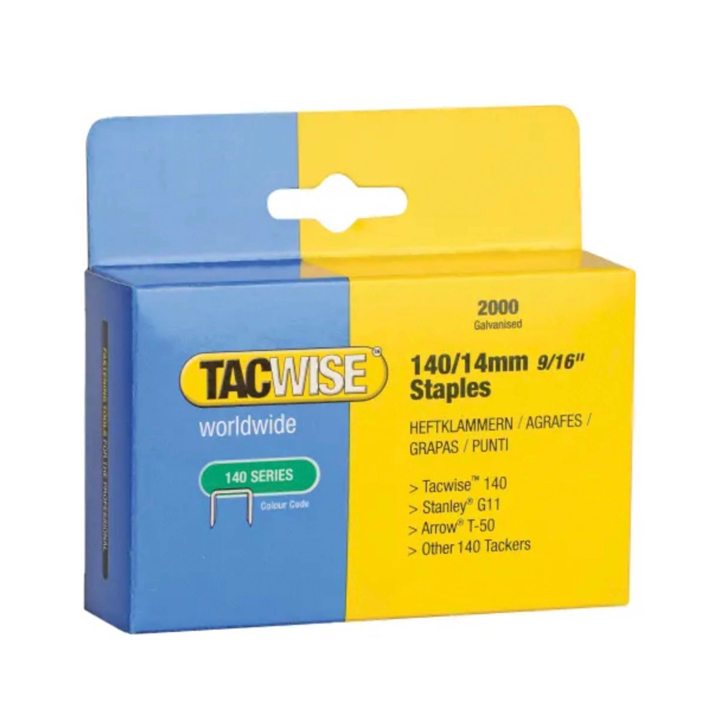 Tacwise Type 140 Series Staples 14mm - 2000 Box