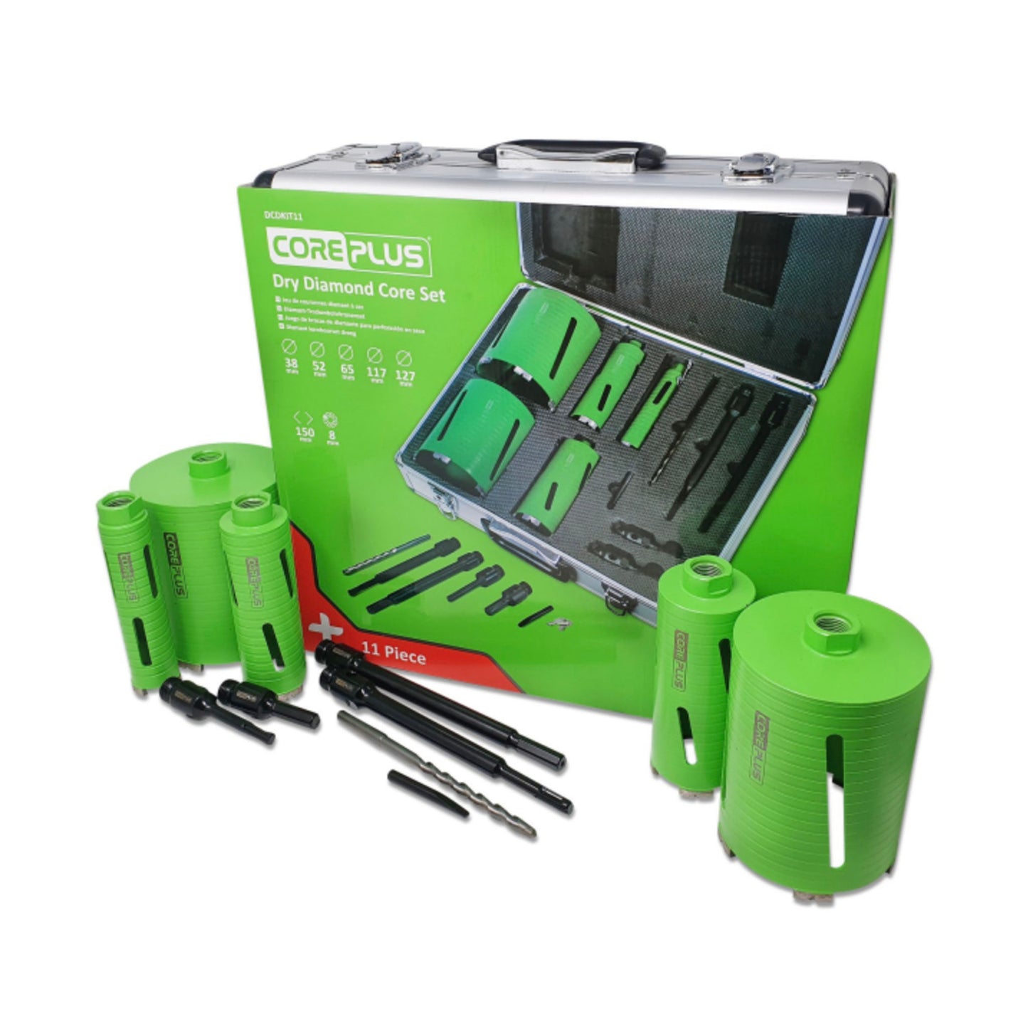 Core Plus Diamond Core Drill Kit - 11 Piece