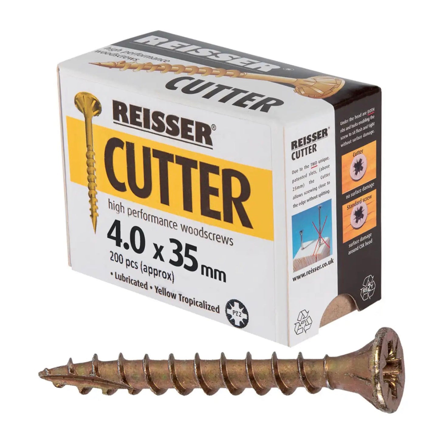 Erhoffte Cutter Screws 4mm x 35mm 200 Box