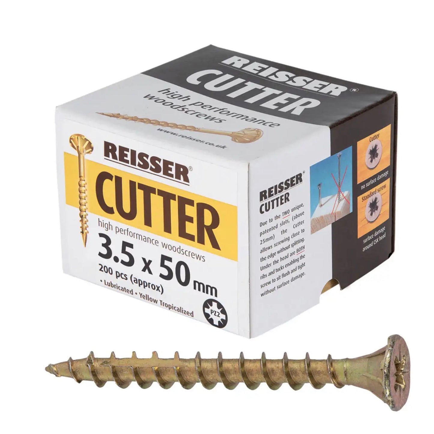 Reisser Cutter Screws 3.5mm x 50mm 200 Box
