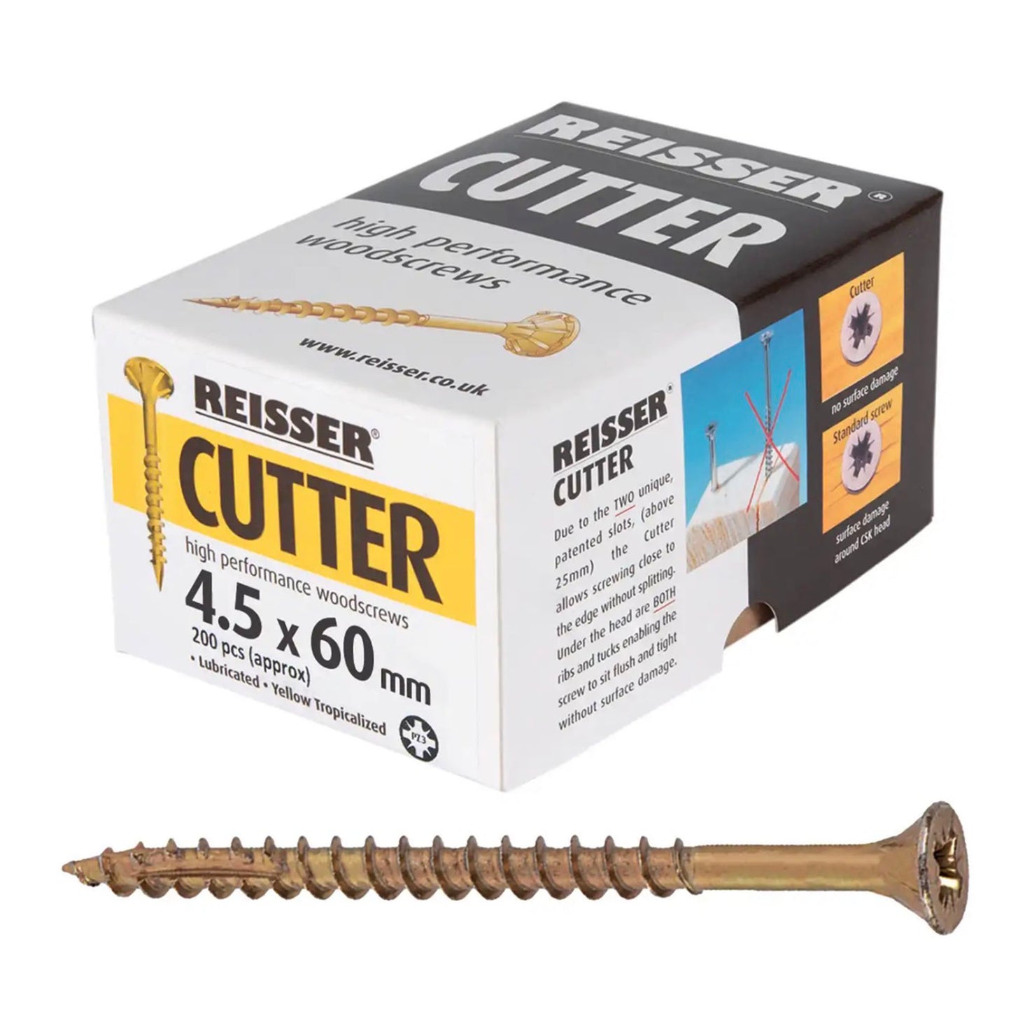 Reisser Cutter Screws 4.5mm x 60mm 200 Box