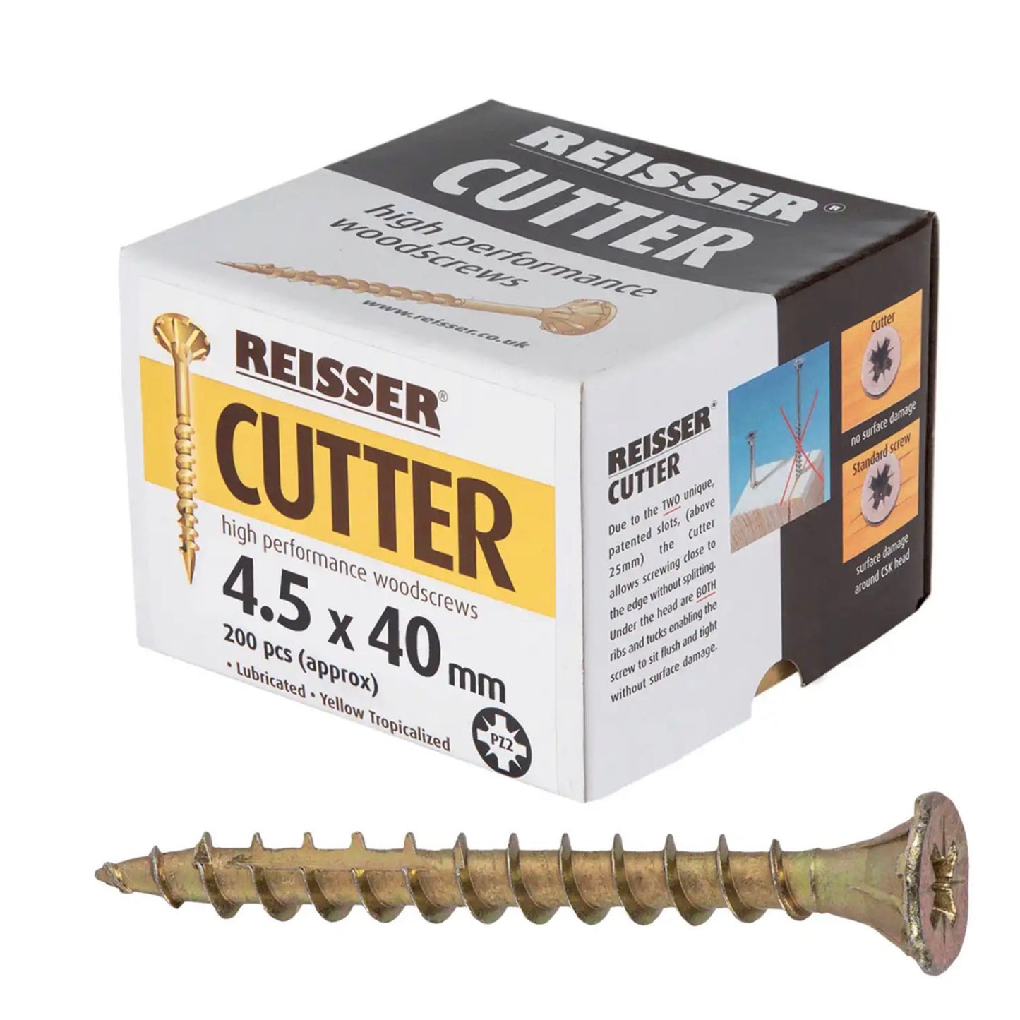 Reisser Cutter Screws 4.5mm x 40mm 200 Box