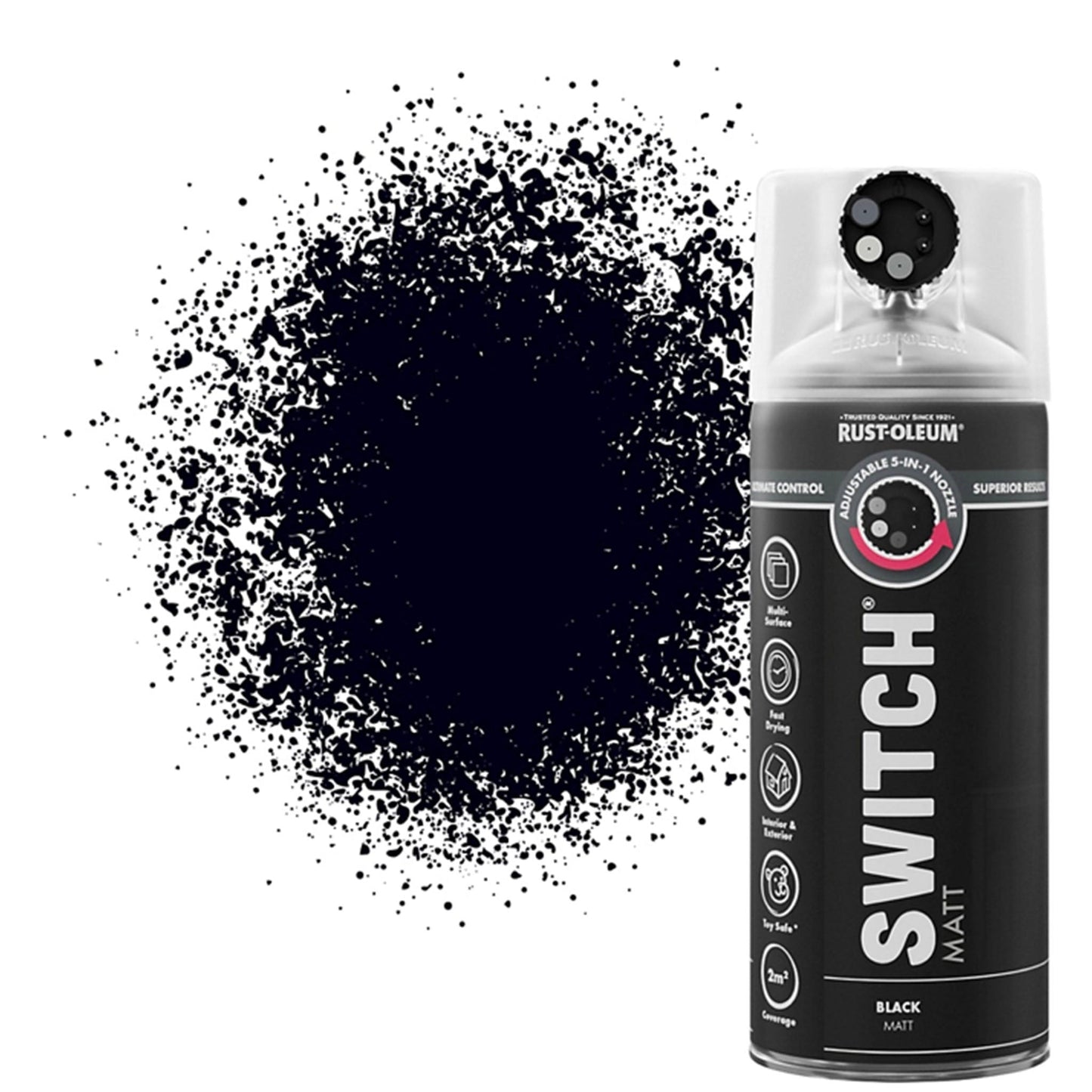 Rust-Oleum Switch 5 in 1 Spray Paint Black Matt