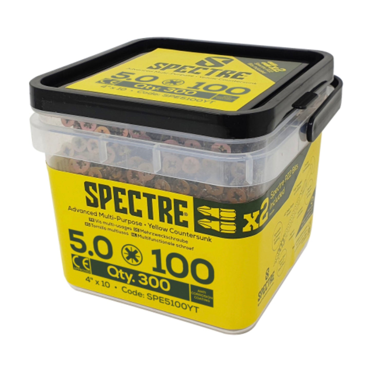 Spectre Woodscrew Tub 5mm x 100mm