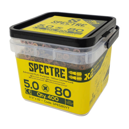Spectre Woodscrew Tub 5mm x 80mm
