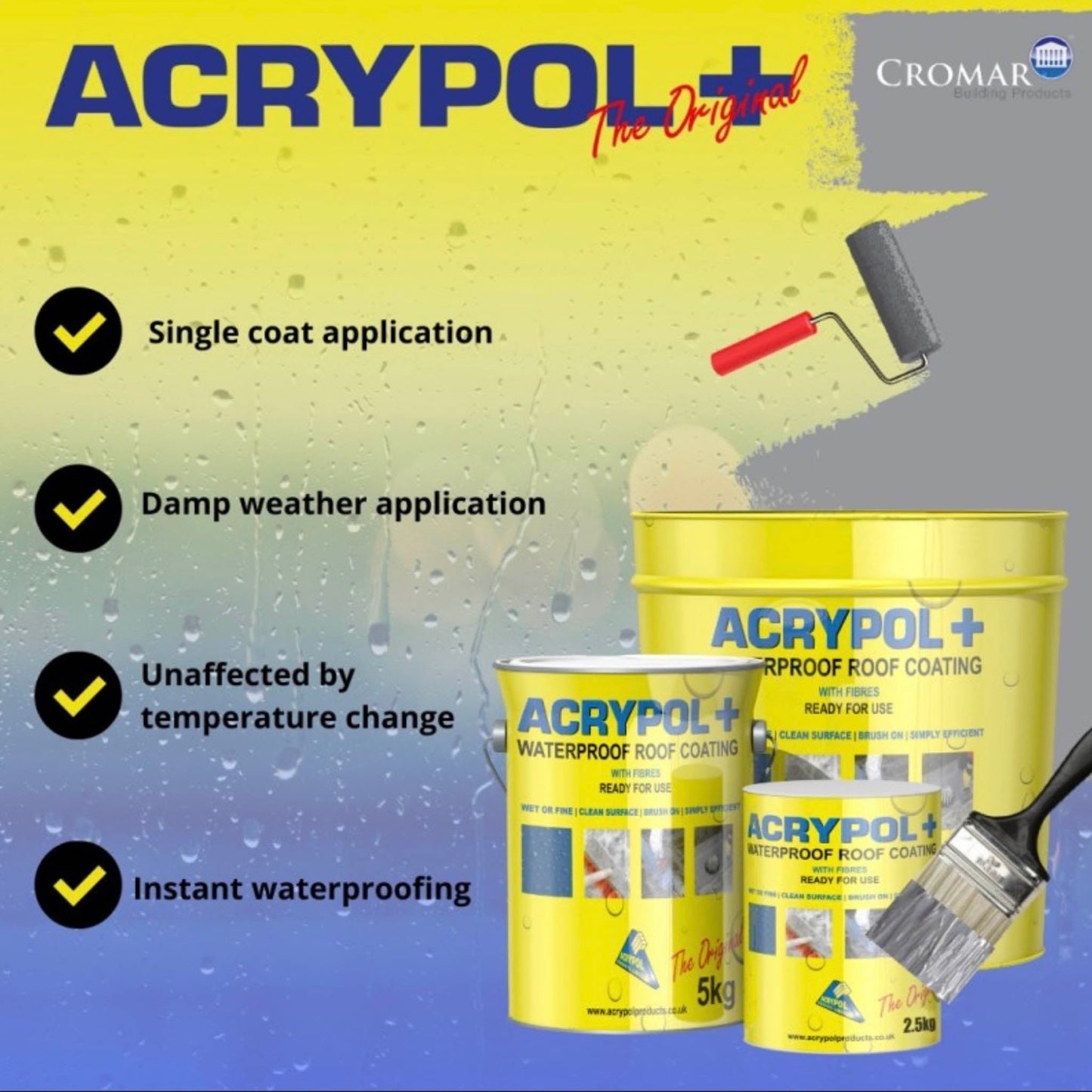 Acrypol Plus Water Roof Coating Acrylic 5kg - Transtools Online