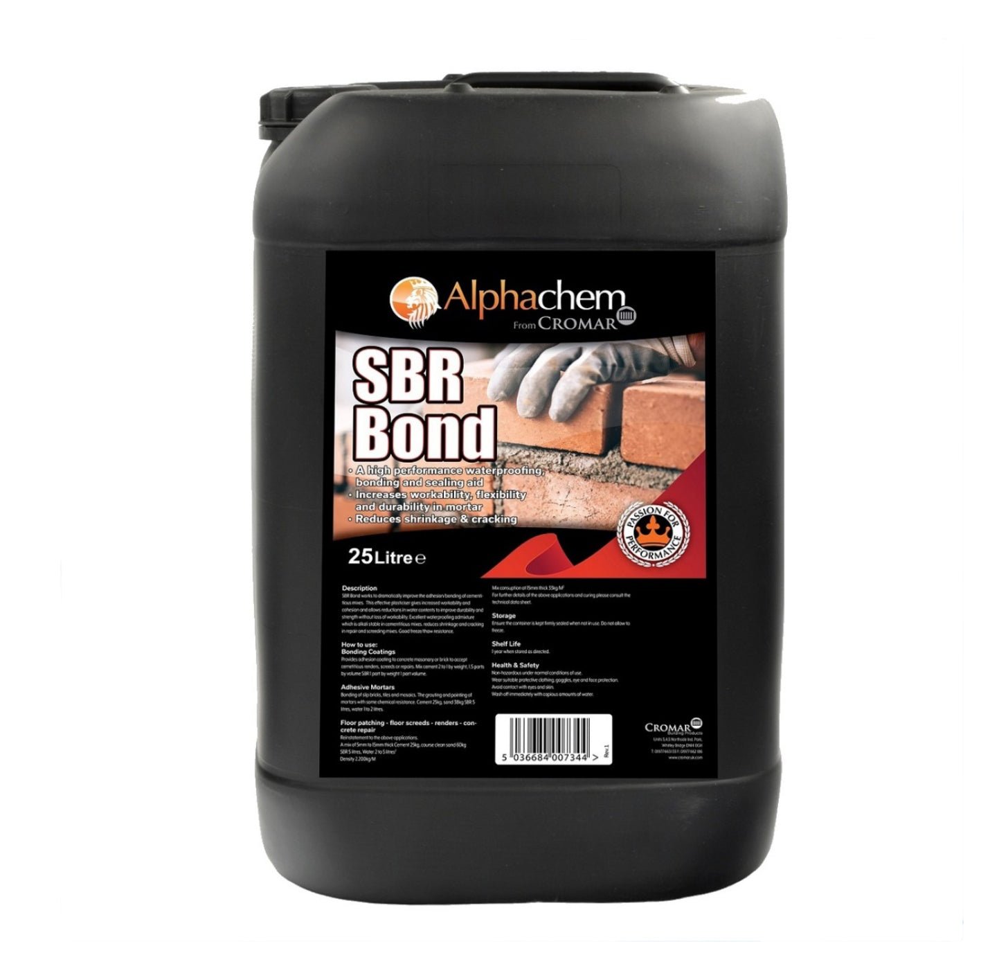 ALPHACHEM SBR MORTAR ADMIXTURE - 25 LITRE - Transtools Online