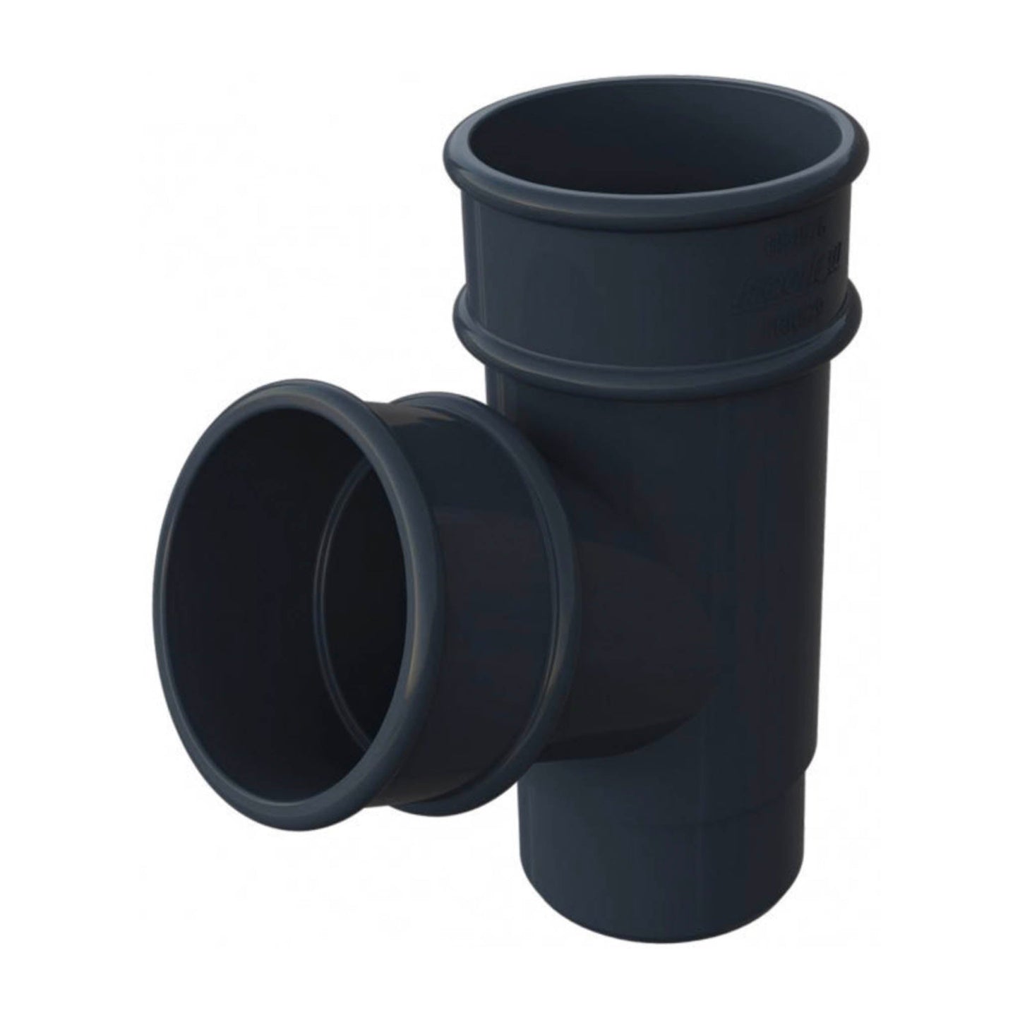 Anthracite Grey Round Downpipe Branch 112 Degree - Transtools Online