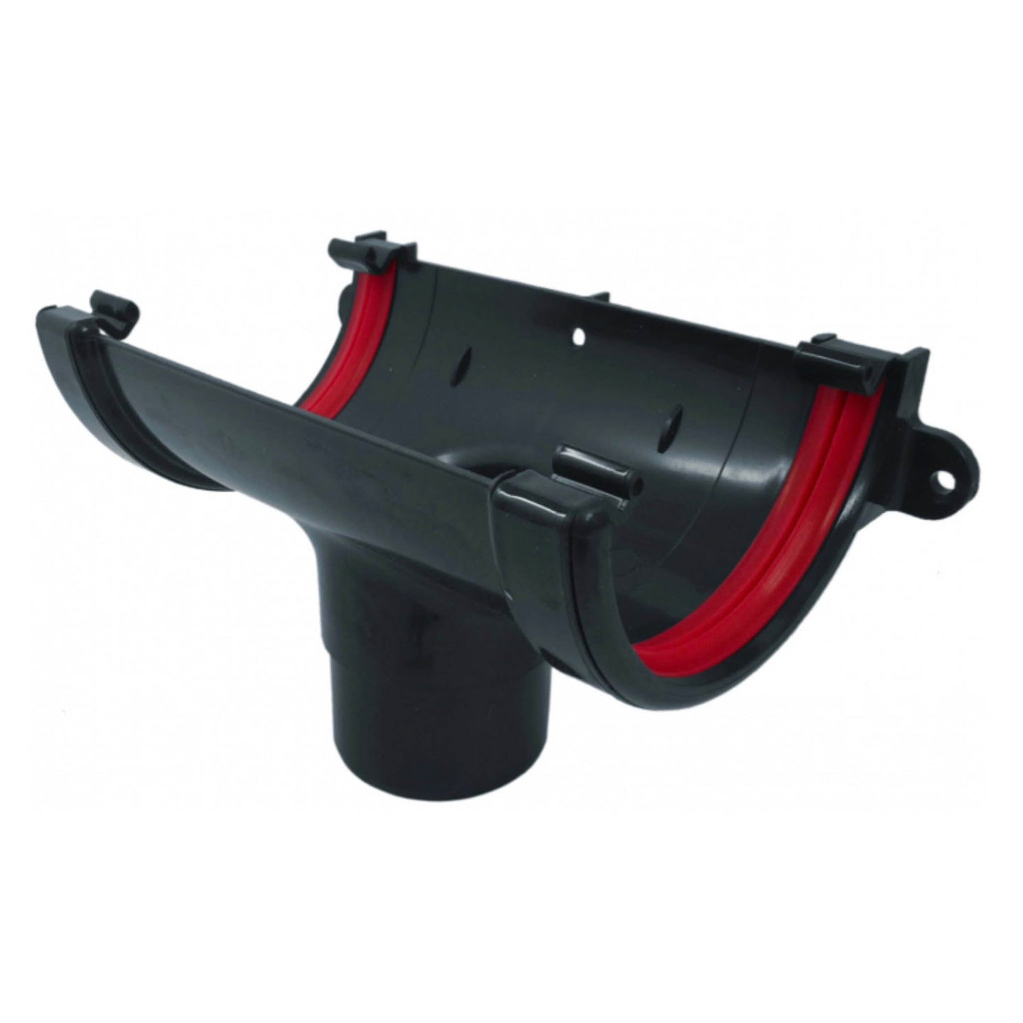 Anthracite Grey Round Gutter Running Outlet - Transtools Online