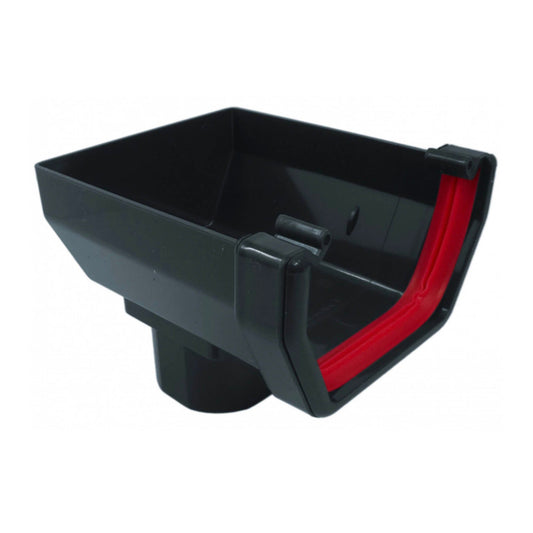 Anthracite Grey Square Gutter Stopend Outlet - Transtools Online