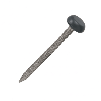 Anthracite Grey UPVC Polytop Stainless Steel Fascia Nails - 100 Pack 40mm