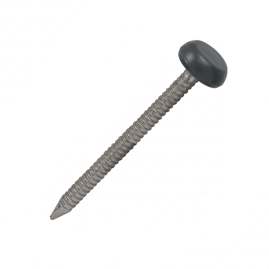 Anthracite Grey UPVC Polytop Stainless Steel Fascia Nails - 100 Pack 40mm